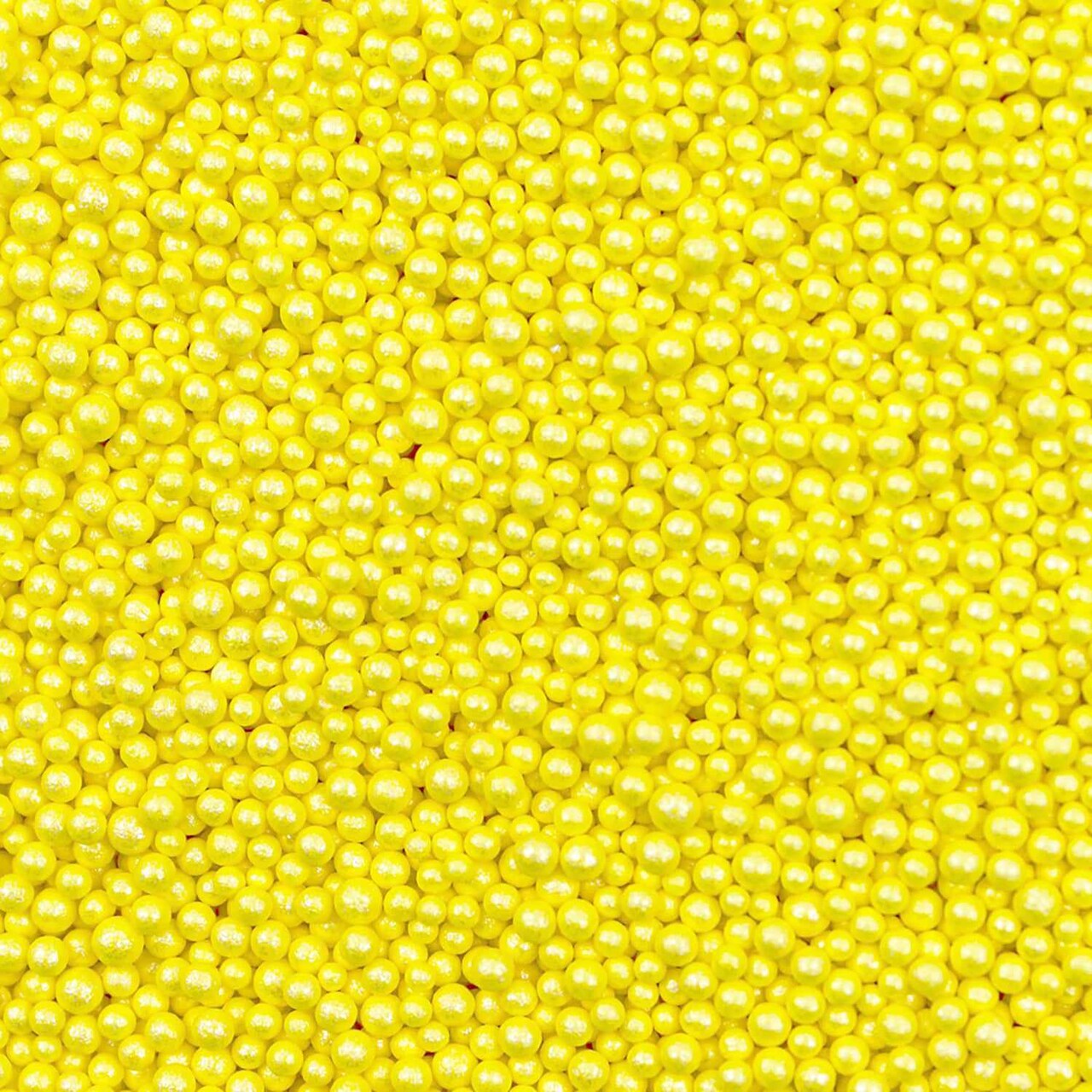 Krazy Sprinkles - Yellow Pearl Mini Sprinkle Beads (1/2 Cup, 1x Jar) for Cakes, Ice Cream & Cookies